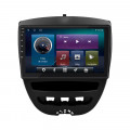 Штатная магнитола Lesko для Peugeot 107 I Рестайлинг 2009-2012 экран 10" 4/64Gb 4G Wi-Fi GPS Top