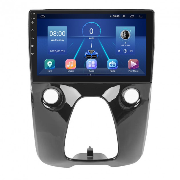 Штатная магнитола Lesko для Peugeot 108  2014-2021 экран 10" 6/128Gb 4G Wi-Fi GPS Top
