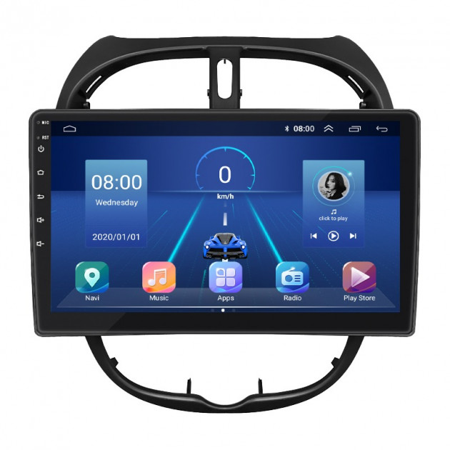 Штатная магнитола Lesko для Peugeot 206  1998-2012 экран 9" 6/128Gb 4G Wi-Fi GPS Top