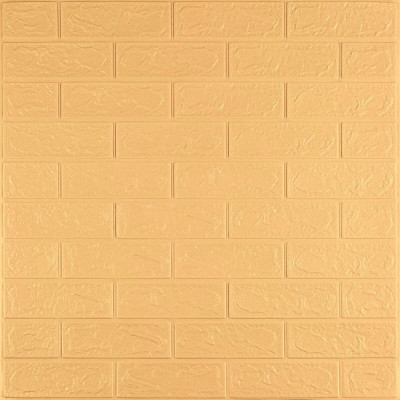 3D панель самоклеющаяся кирпич 700x770x3мм Желто - песочный (009-3) SW-00000229