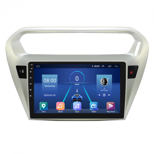 Штатная магнитола Lesko для Peugeot 301 I 2012-2016 экран 9" 6/128Gb 4G Wi-Fi GPS Top