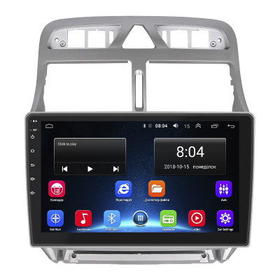 Штатная магнитола Lesko для Peugeot 307 I 2001-2005 экран 9" 2/32Gb Wi-Fi GPS Base