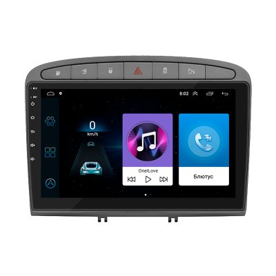 Штатная магнитола Lesko для Peugeot 408 I Рестайлинг 2017-н.в. экран 9" 1/16Gb Wi-Fi GPS Base