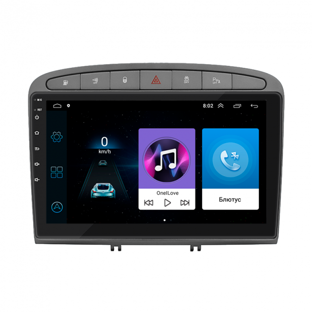Штатная магнитола Lesko для Peugeot 408 I Рестайлинг 2017-н.в. экран 9" 1/16Gb Wi-Fi GPS Base