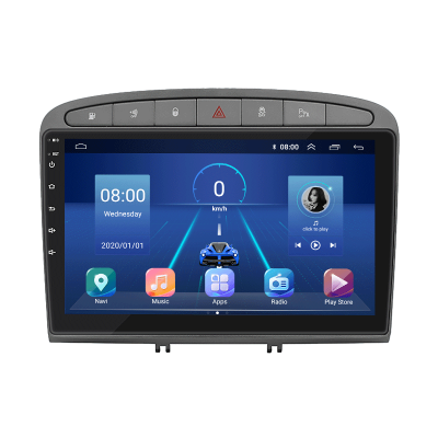 Штатная магнитола Lesko для Peugeot 408 I Рестайлинг 2017-н.в. экран 9" 6/128Gb 4G Wi-Fi GPS Top