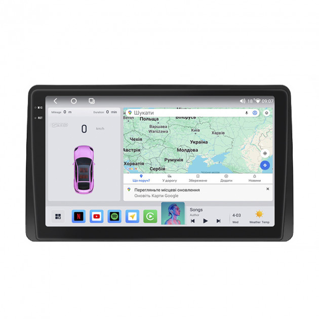 Штатная магнитола Lesko для Renault Arkana I 2019-н.в. экран 10" 4/64 QLED CarPlay 4G Wi-Fi GPS 360 Prime