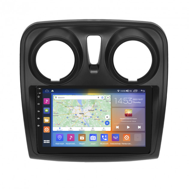 Штатная магнитола Lesko для Renault Dokker I 2012-н.в. экран 9" 4/64Gb CarPlay 4G Wi-Fi GPS Prime