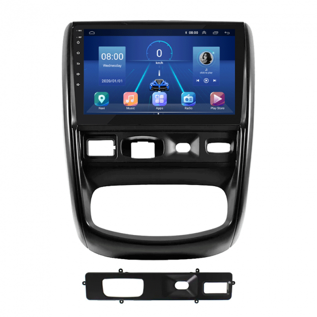 Штатная магнитола Lesko для Renault Duster I 2010-2015 экран 9" 6/128Gb 4G Wi-Fi GPS Top