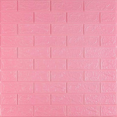 3D панель самоклеюча 700х770х3мм цегла Рожевий (004-3) SW-00000231