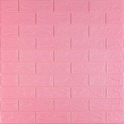 3D панель самоклеющаяся 700х770х3мм кирпич Розовый (004-3) SW-00000231