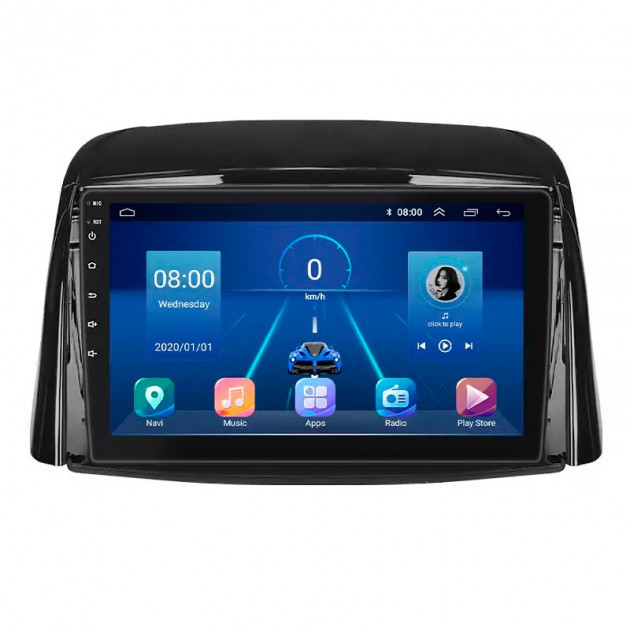 Штатная магнитола Lesko для Renault Koleos I Рестайлинг 2011-2013 экран 9" 6/128Gb 4G Wi-Fi GPS Top