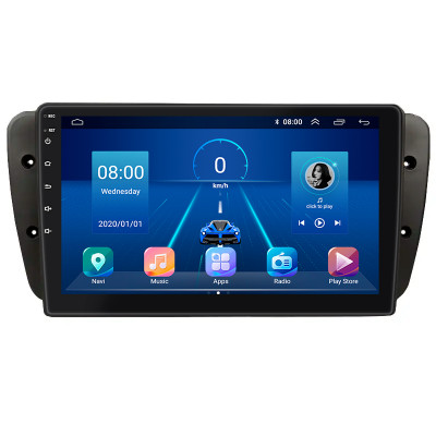 Штатная магнитола Lesko для SEAT Ibiza IV 2008-2012 экран 9" 6/128Gb 4G Wi-Fi GPS Top