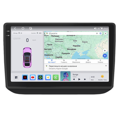 Штатная магнитола Lesko для Skoda Fabia II 2007-2010 экран 10" 4/64 QLED CarPlay 4G Wi-Fi GPS 360 Prime