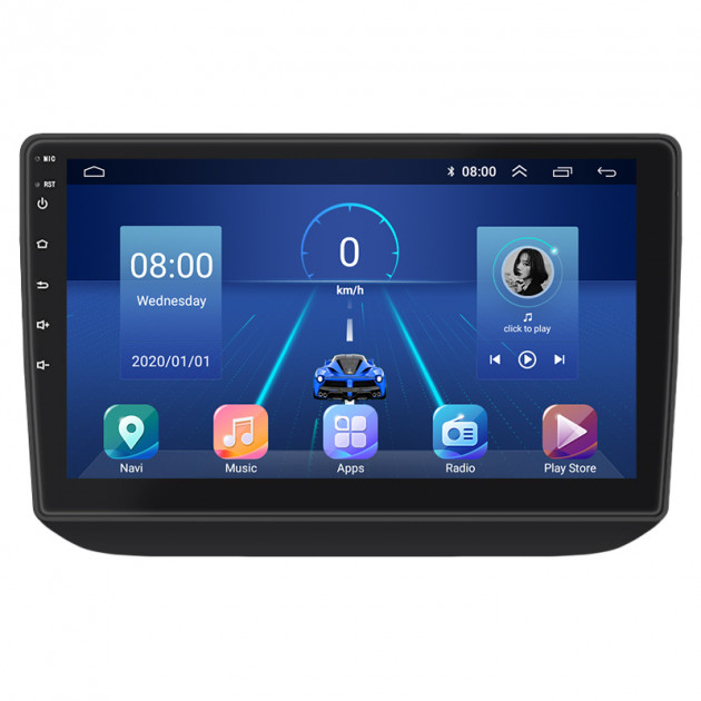 Штатная магнитола Lesko для Skoda Fabia II 2007-2010 экран 10" 4/64Gb 4G Wi-Fi GPS Top