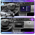 Штатная магнитола Lesko для Skoda Fabia II Рестайлинг 2010-2014 экран 10" 1/16Gb Wi-Fi GPS Base