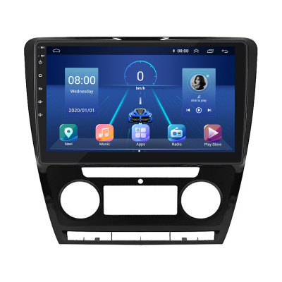 Штатная магнитола Lesko для Skoda Octavia II (A5) 2004-2009 экран 10" 6/128Gb 4G Wi-Fi GPS Top