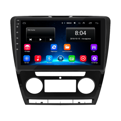 Штатная магнитола Lesko для Skoda Octavia II (A5) Рестайлинг 2008-2013 экран 10" 2/32Gb Wi-Fi GPS Base