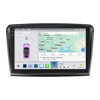 Штатная магнитола Lesko для Skoda Superb II 2008-2013 экран 10" 4/64 QLED CarPlay 4G Wi-Fi GPS 360 Prime