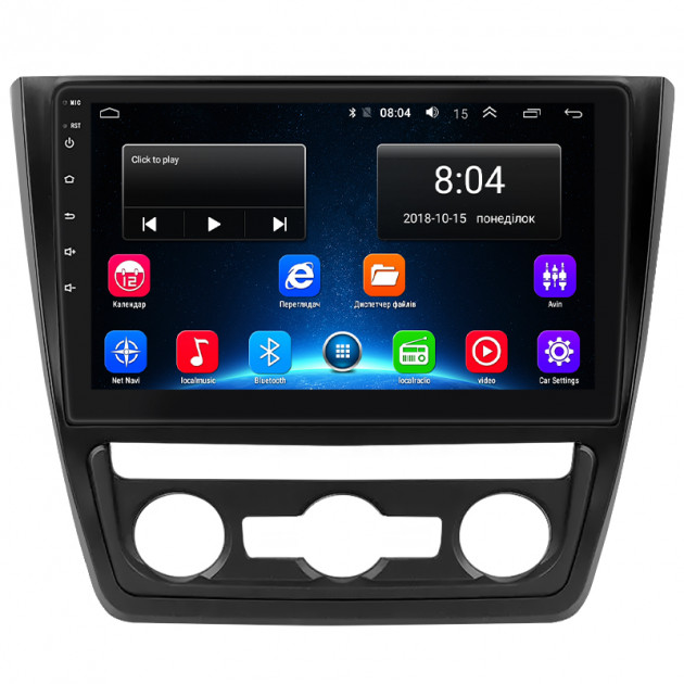 Штатная магнитола Lesko для Skoda Yeti I 2009-2014 экран 10" 2/32Gb Wi-Fi GPS Base