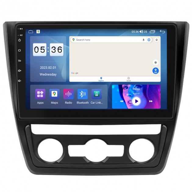 Штатная магнитола Lesko для Skoda Yeti I 2009-2014 экран 10" 2/32Gb CarPlay 4G Wi-Fi GPS Prime