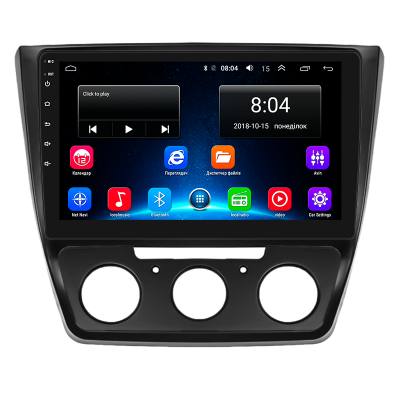 Штатная магнитола Lesko для Skoda Yeti I Рестайлинг 2013-2018 экран 10" 2/32Gb Wi-Fi GPS Base