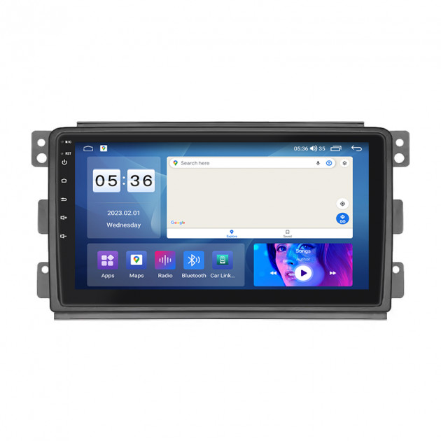 Штатная магнитола Lesko для Smart Fortwo 451 2007-2010 экран 9" 4/64Gb CarPlay 4G Wi-Fi GPS Prime