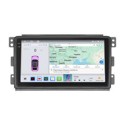 Штатная магнитола Lesko для Smart Fortwo 451 2007-2010 экран 9" 4/64 QLED CarPlay 4G Wi-Fi GPS 360 Prime
