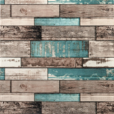 Декоративная 3D панель самоклейка 700x700x6мм Синее дерево (088) SW-00000275