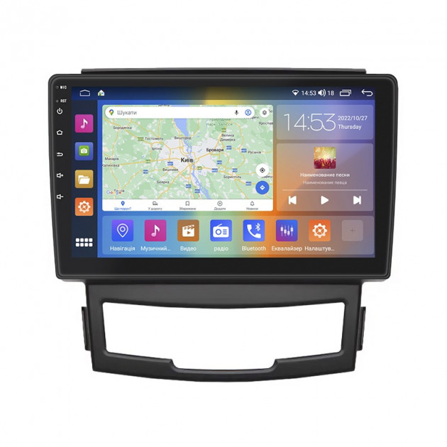 Штатная магнитола Lesko для SsangYong Actyon II 2010-2013 экран 9" 2/32Gb CarPlay 4G Wi-Fi GPS Prime