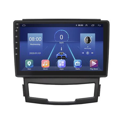 Штатная магнитола Lesko для SsangYong Actyon II 2010-2013 экран 9" 6/128Gb 4G Wi-Fi GPS Top