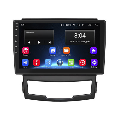 Штатная магнитола Lesko для SsangYong Actyon II Рестайлинг 2013-н.в. экран 9" 2/32Gb Wi-Fi GPS Base