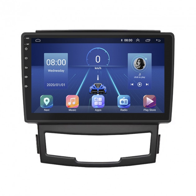 Штатная магнитола Lesko для SsangYong Korando III 2010-2013 экран 9" 4/64Gb 4G Wi-Fi GPS Top
