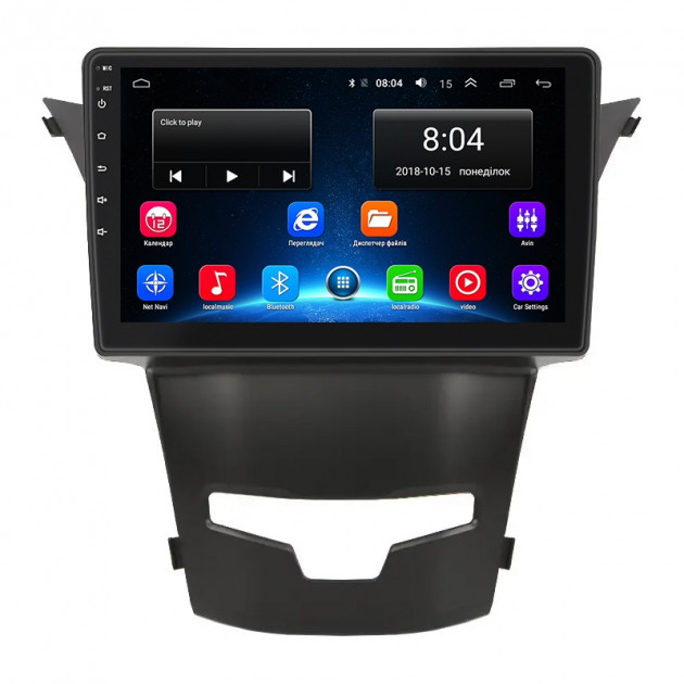 Штатная магнитола Lesko для SsangYong Korando III Рестайлинг 2013-2017 экран 9" 2/32Gb Wi-Fi GPS Base