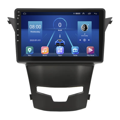 Штатная магнитола Lesko для SsangYong Korando III Рестайлинг 2013-2017 экран 9" 6/128Gb 4G Wi-Fi GPS Top