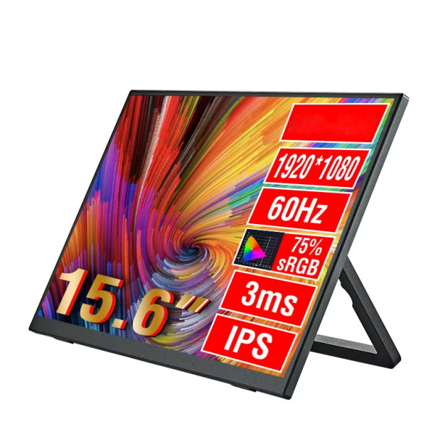 Портативний монітор Anmite A156W03 black 15.6" 1920x1080 60 Гц