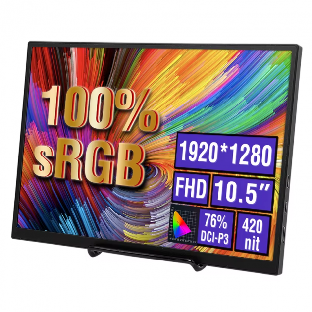 Портативний монітор Anmite A105W01 black 10.5" 1920x1280 60 Гц