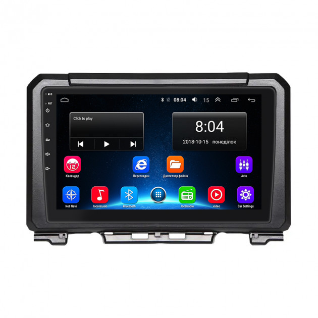 Штатная магнитола Lesko для Suzuki Jimny III Рестайлинг 2 2012-2019 экран 9" 2/32Gb Wi-Fi GPS Base