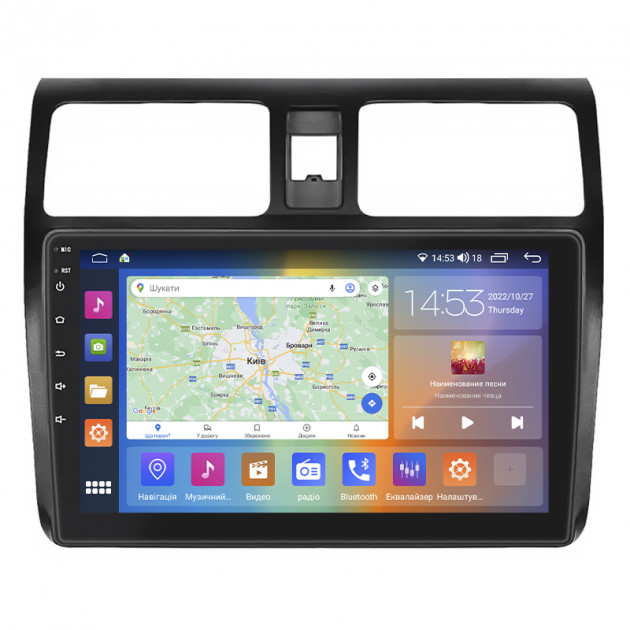 Штатная магнитола Lesko для Suzuki Swift III 2004-2011 экран 10" 4/64Gb CarPlay 4G Wi-Fi GPS Prime