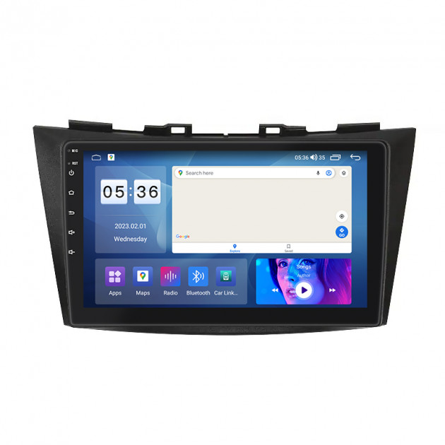 Штатная магнитола Lesko для Suzuki Swift IV 2011-2013 экран 9" 2/32Gb CarPlay 4G Wi-Fi GPS Prime