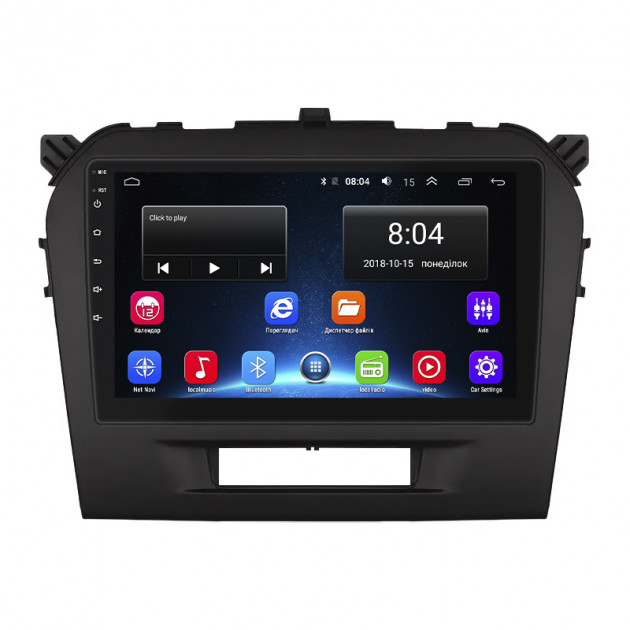 Штатная магнитола Lesko для Suzuki Vitara II Рестайлинг 2018-н.в. экран 9" 2/32Gb Wi-Fi GPS Base