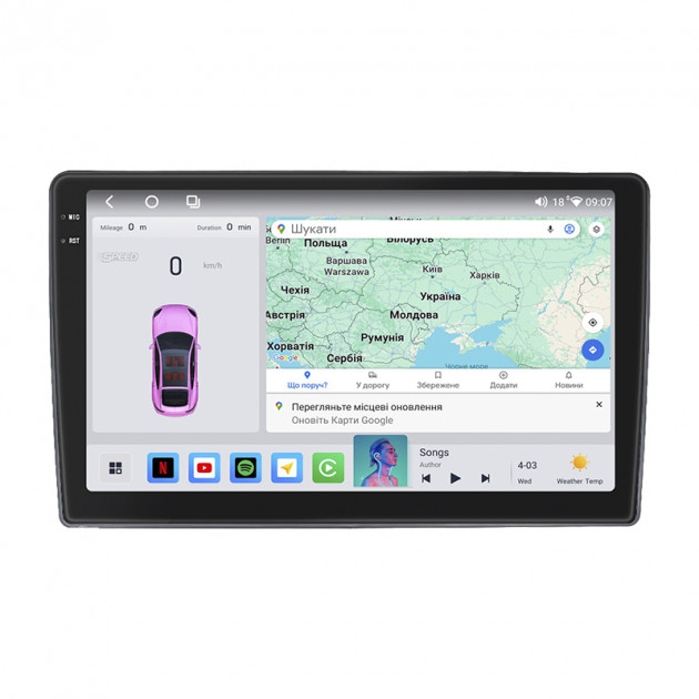 Штатная магнитола Lesko для Suzuki XL7  2007-2009 экран 10" 4/64 QLED CarPlay 4G Wi-Fi GPS 360 Prime