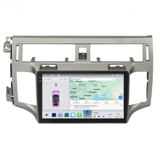 Штатная магнитола Lesko для Toyota Avalon III 2005-2007 экран 9" 4/64 QLED CarPlay 4G Wi-Fi GPS 360 Prime