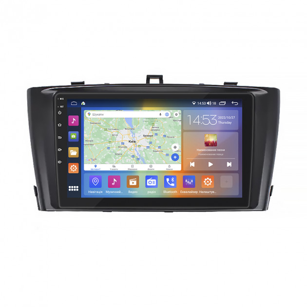 Штатная магнитола Lesko для Toyota Avensis III 2008-2011 экран 9" 2/32Gb CarPlay 4G Wi-Fi GPS Prime