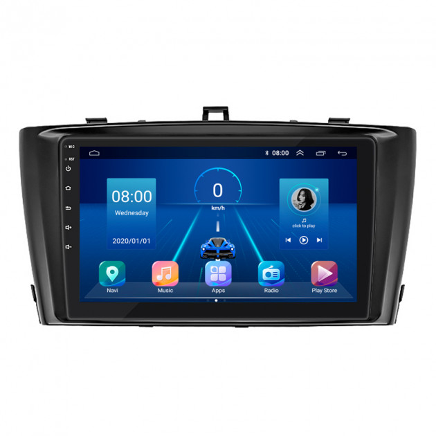 Штатная магнитола Lesko для Toyota Avensis III 2008-2011 экран 9" 4/64Gb 4G Wi-Fi GPS Top