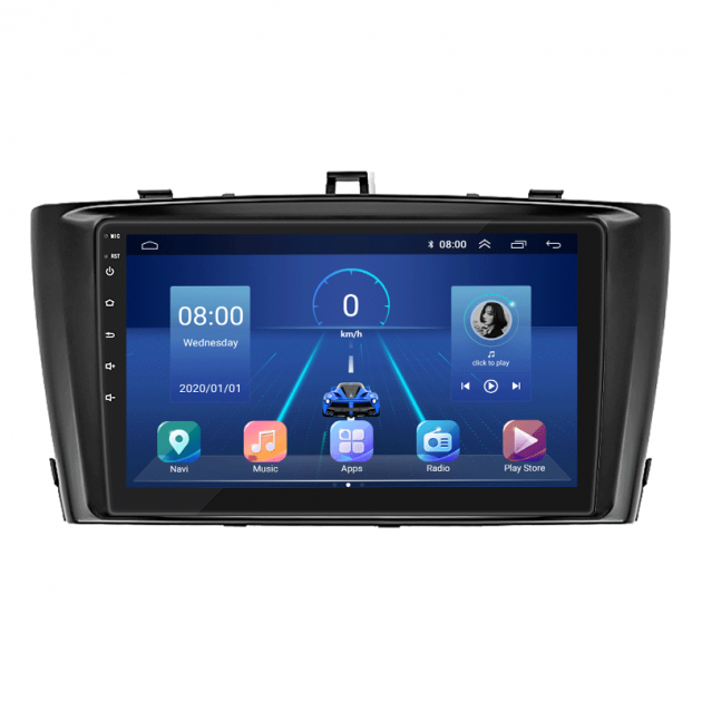 Штатная магнитола Lesko для Toyota Avensis III 2008-2011 экран 9" 6/128Gb 4G Wi-Fi GPS Top