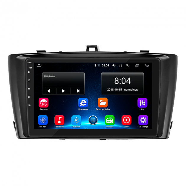 Штатная магнитола Lesko для Toyota Avensis III Рестайлинг 2011-2015 экран 9" 2/32Gb Wi-Fi GPS Base