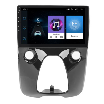 Штатная магнитола Lesko для Toyota Aygo II 2014-2018 экран 10" 1/16Gb Wi-Fi GPS Base