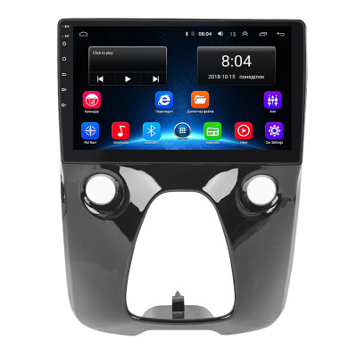 Штатная магнитола Lesko для Toyota Aygo II 2014-2018 экран 10" 2/32Gb Wi-Fi GPS Base