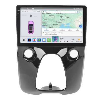 Штатная магнитола Lesko для Toyota Aygo II 2014-2018 экран 10" 4/64 QLED CarPlay 4G Wi-Fi GPS 360 Prime