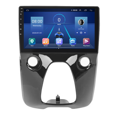 Штатная магнитола Lesko для Toyota Aygo II 2014-2018 экран 10" 4/32Gb 4G Wi-Fi GPS Top